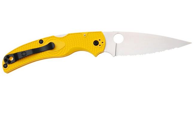 Bild für Spyderco Native Chief Salt Lightweight CPM Magnacut C244SYL Yellow FRN, Taschenmesser mit Wellenschliff