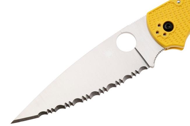 Bild für Spyderco Native Chief Salt Lightweight CPM Magnacut C244SYL Yellow FRN, Taschenmesser mit Wellenschliff