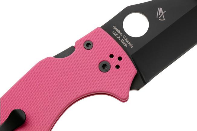 Image pour Spyderco YoJumbo Black DLC CPM S30V C253GPNBKP Pink G10, Sprint Run couteau de poche, Michael Janich design