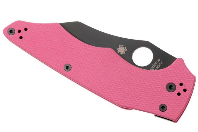 Image pour Spyderco YoJumbo Black DLC CPM S30V C253GPNBKP Pink G10, Sprint Run couteau de poche, Michael Janich design