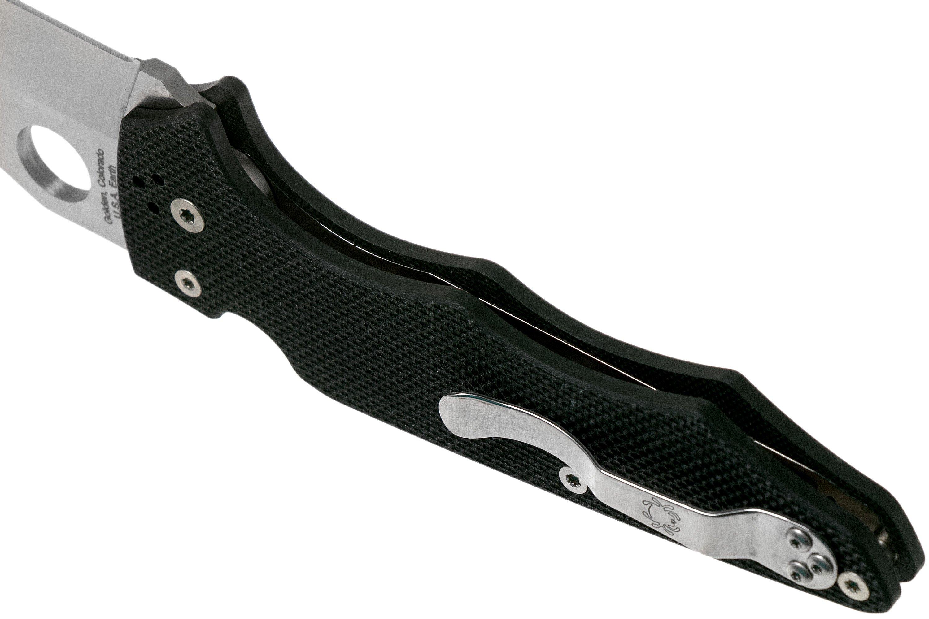 Spyderco YoJumbo C253G Black G10 pocket knife, Michael Janich design