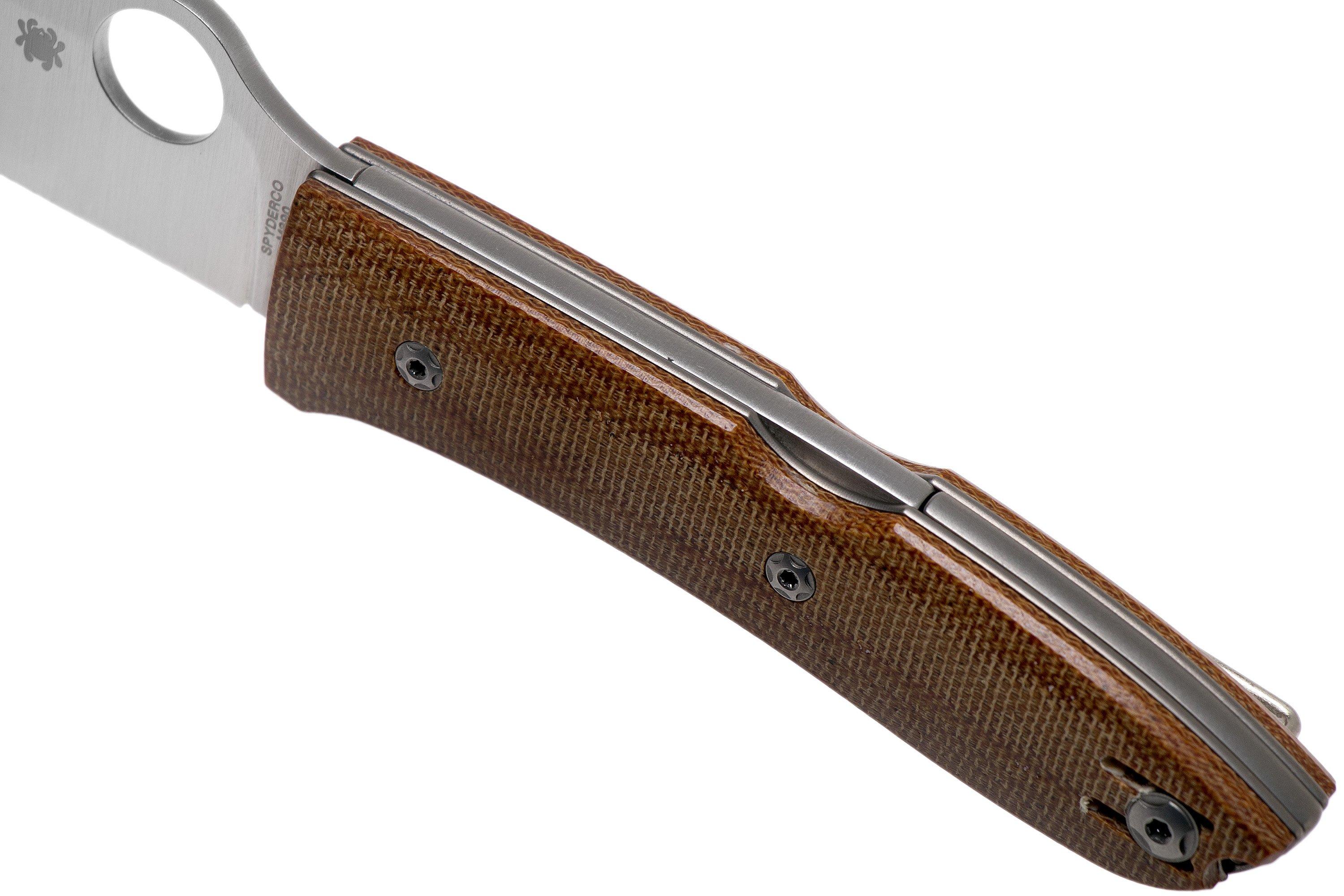 Spyderco SpyOpera C255CMP Brown Canvas Micarta pocket knife Spyderco SpyOpera C255CMP Brown Canvas Micarta pocket knife