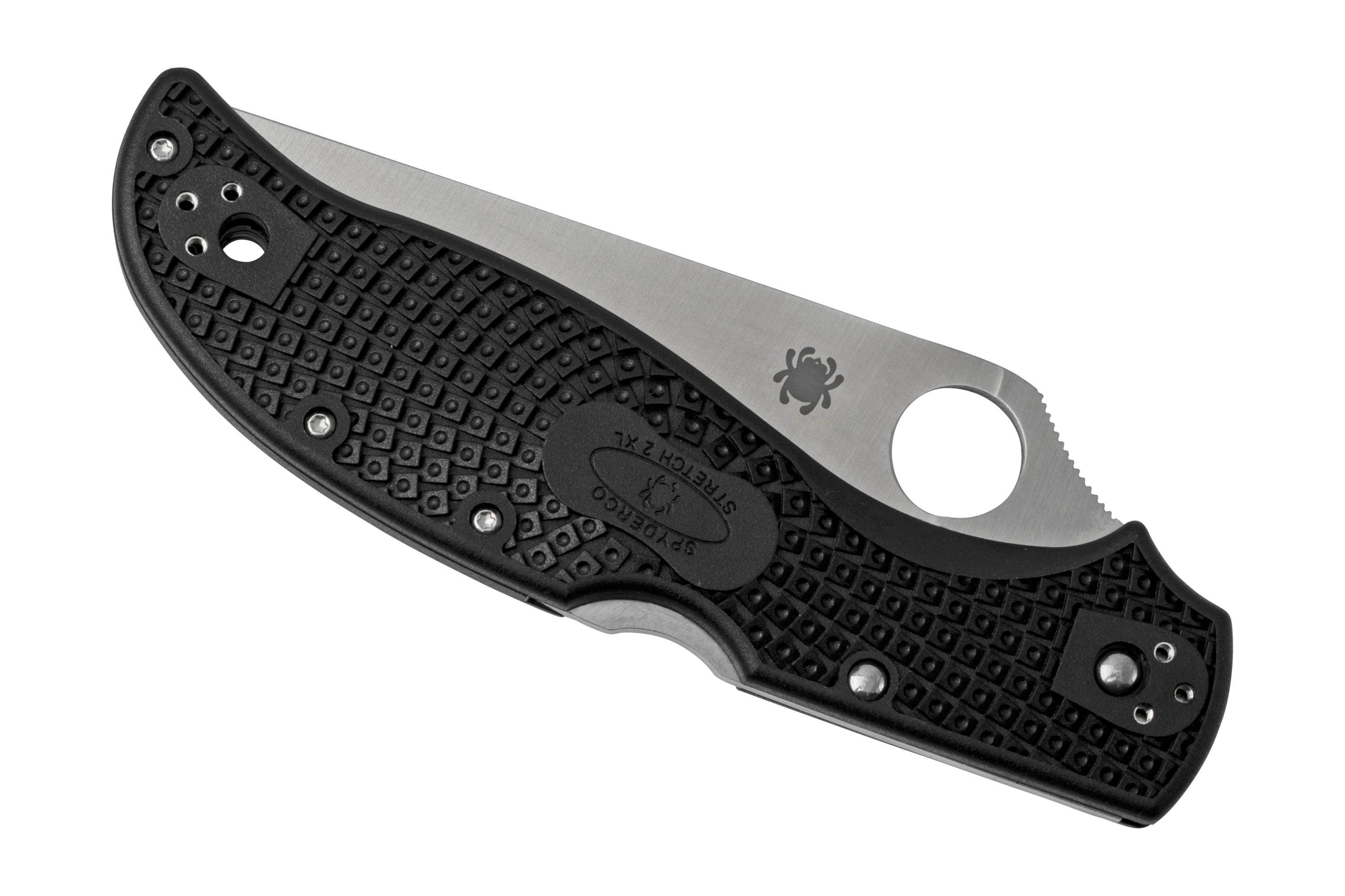Spyderco Stretch 2 XL C258PSBK partially serrated pocket knife