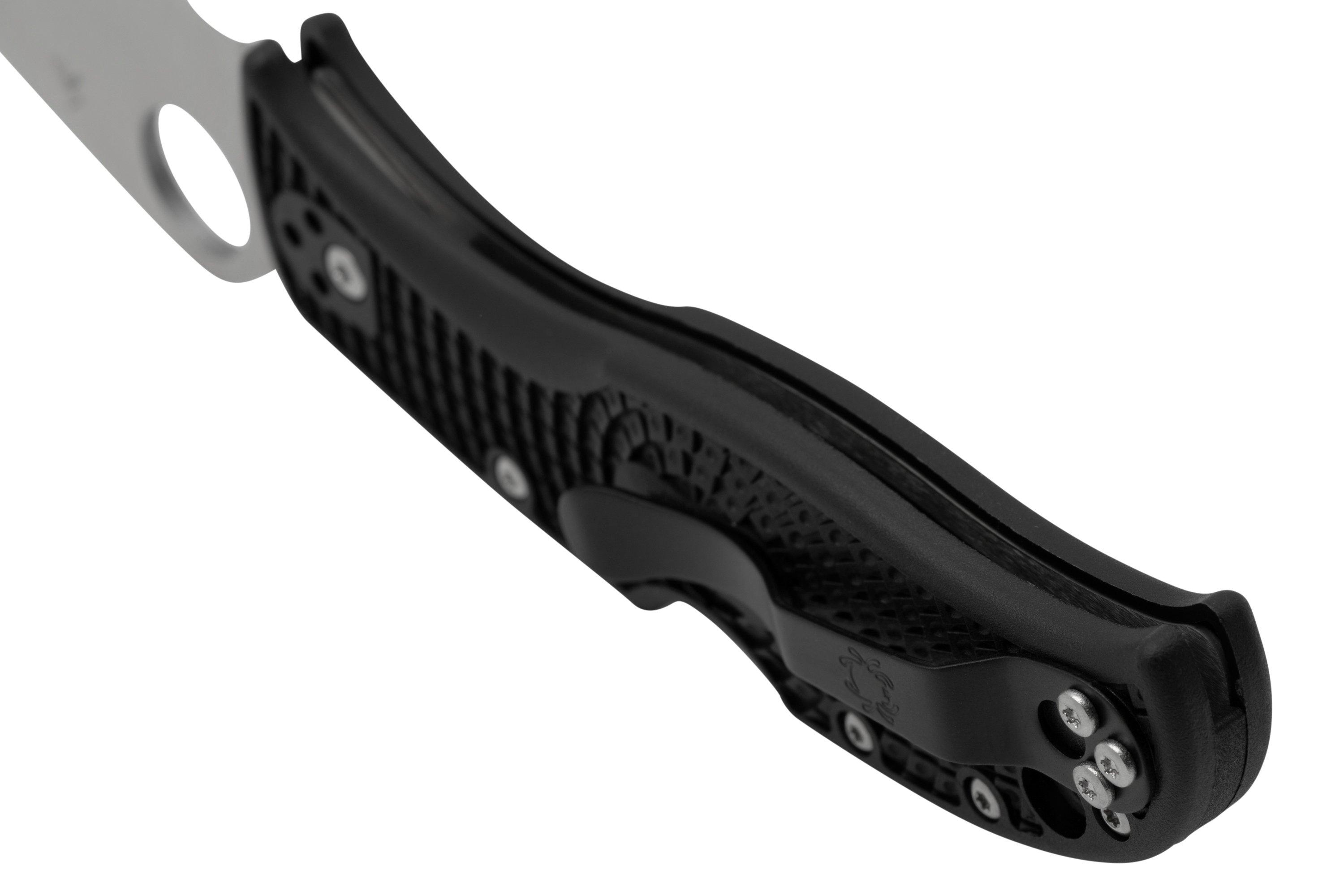 Spyderco LeafJumper Lightweight C262PBK, Satin VG10, Black FRN pocket