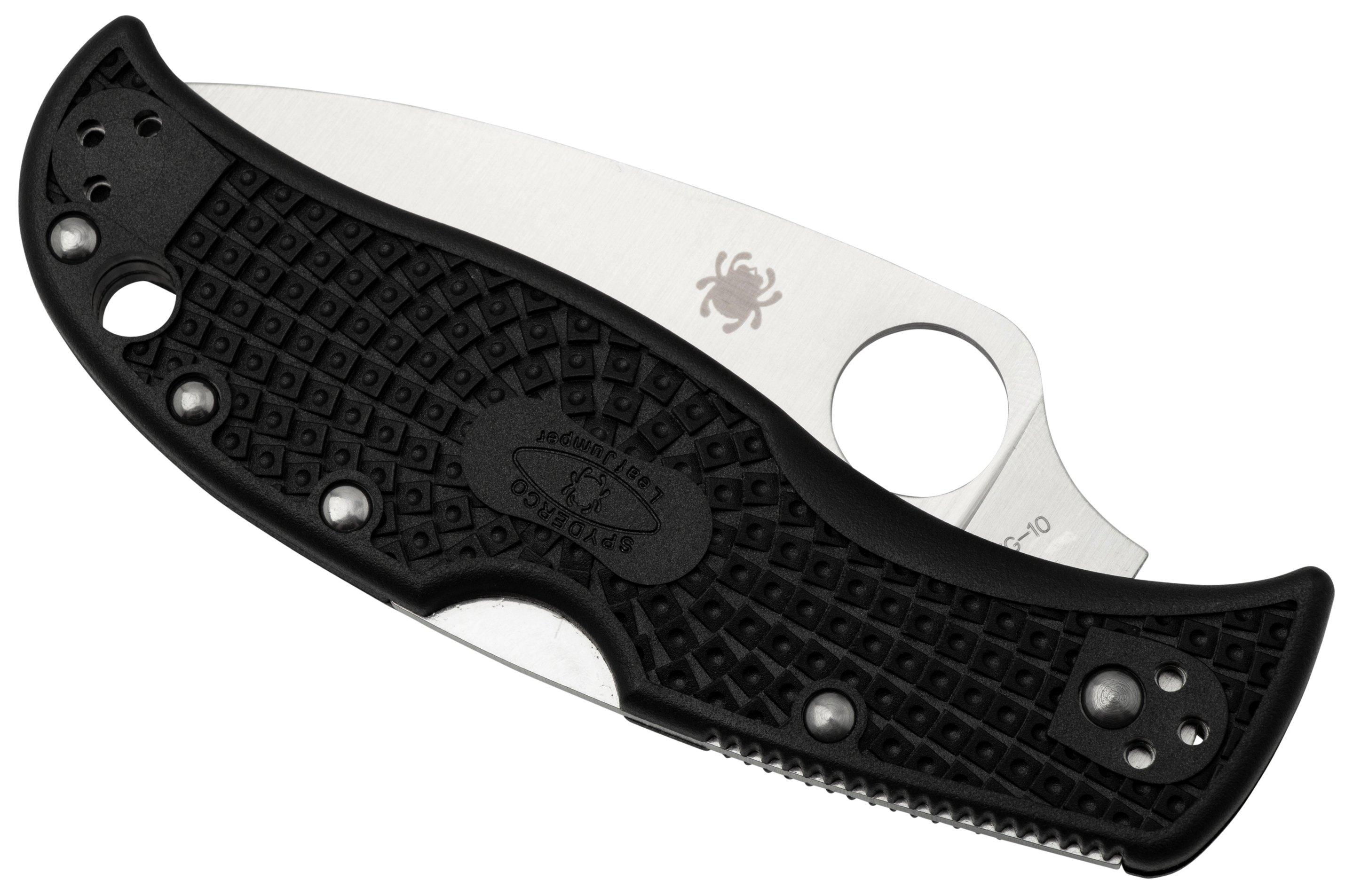 Spyderco LeafJumper Lightweight C262SBK, Serrated Satin VG Spyderco LeafJumper Lightweight C262SBK, Serrated Satin VG