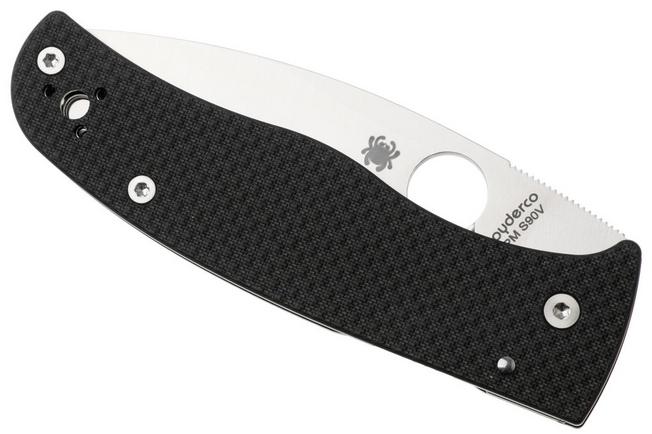 Afbeelding voor Spyderco Bodacious CPM S90V C263CFP90V Carbon Fiber, Sprint Run zakmes, Sal Glesser design