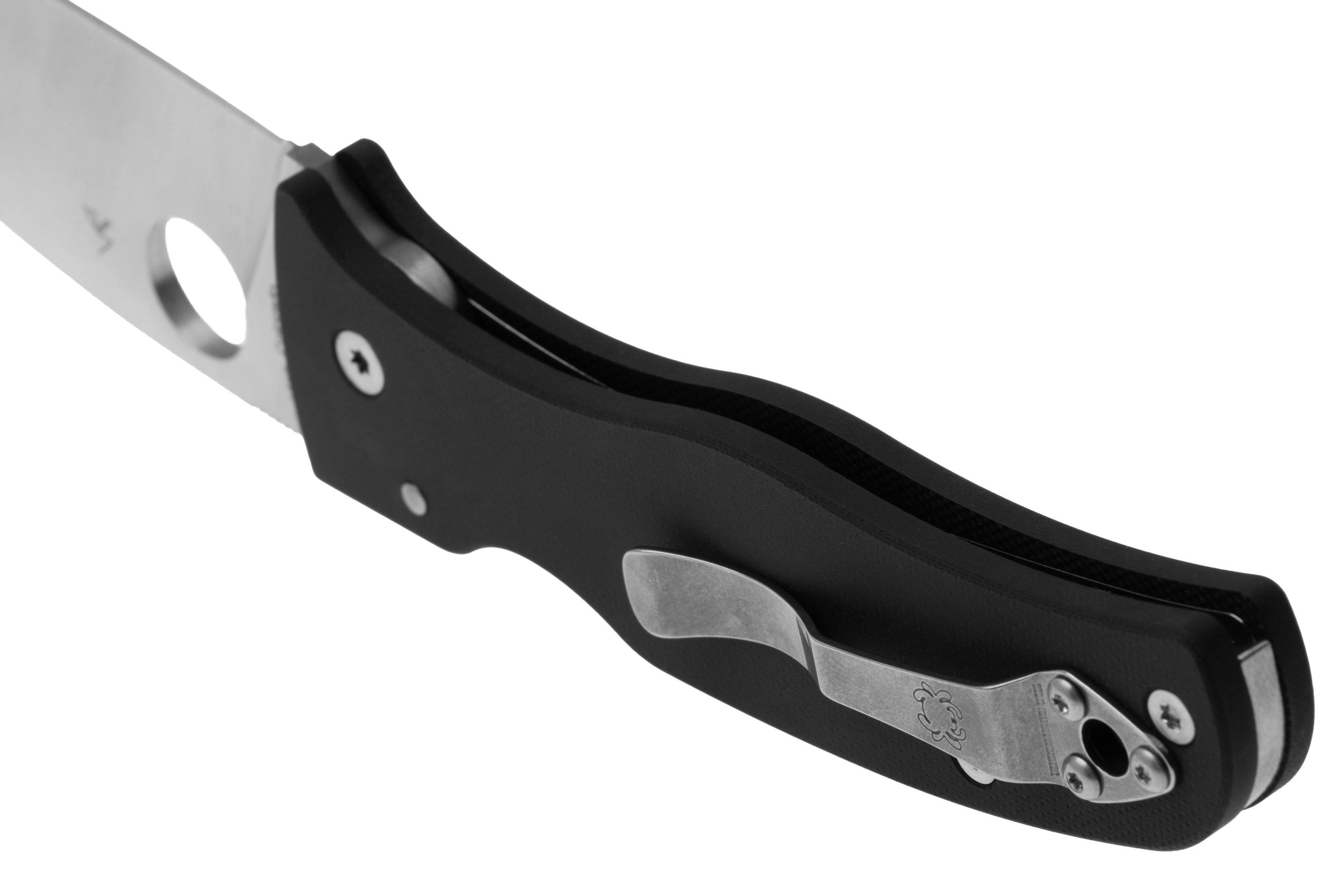 Spyderco Bodacious C263GP Black G10 pocket knife, Sal Glesser design ...