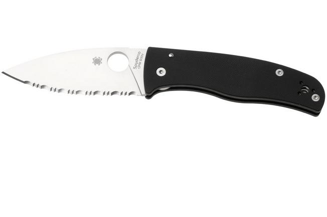 Afbeelding voor Spyderco Bodacious C263GS Black G10 serrated zakmes, Sal Glesser design