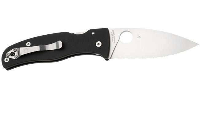 Afbeelding voor Spyderco Bodacious C263GS Black G10 serrated zakmes, Sal Glesser design