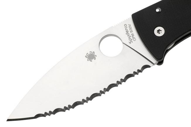 Afbeelding voor Spyderco Bodacious C263GS Black G10 serrated zakmes, Sal Glesser design