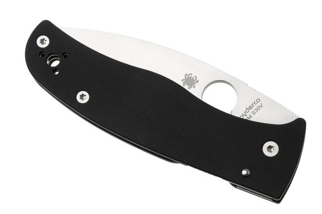 Afbeelding voor Spyderco Bodacious C263GS Black G10 serrated zakmes, Sal Glesser design