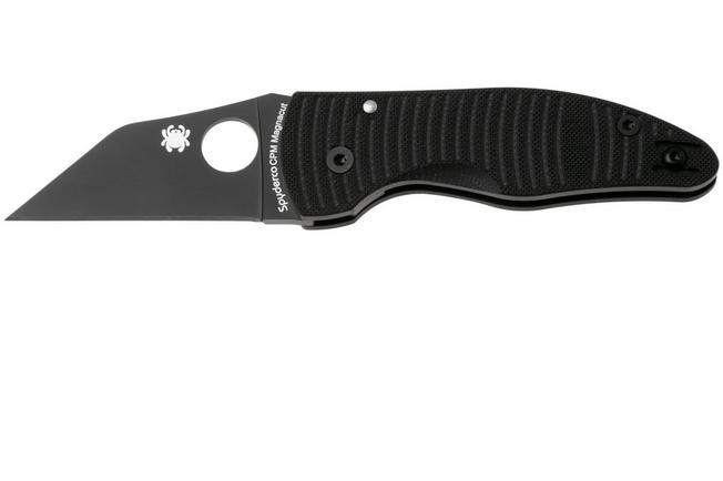 Afbeelding voor Spyderco MicroJimbo Salt Black DLC CPM MagnaCut C264GMCBKP Black G10 zakmes, Michael Janich design
