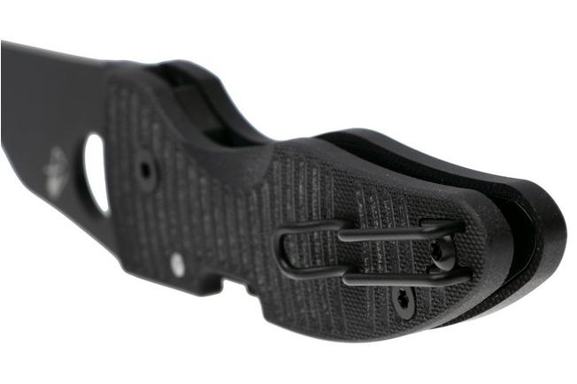 Afbeelding voor Spyderco MicroJimbo Salt Black DLC CPM MagnaCut C264GMCBKP Black G10 zakmes, Michael Janich design