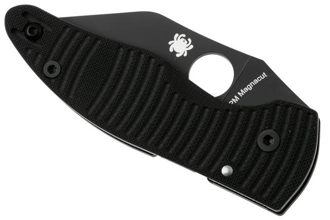 Afbeelding voor Spyderco MicroJimbo Salt Black DLC CPM MagnaCut C264GMCBKP Black G10 zakmes, Michael Janich design