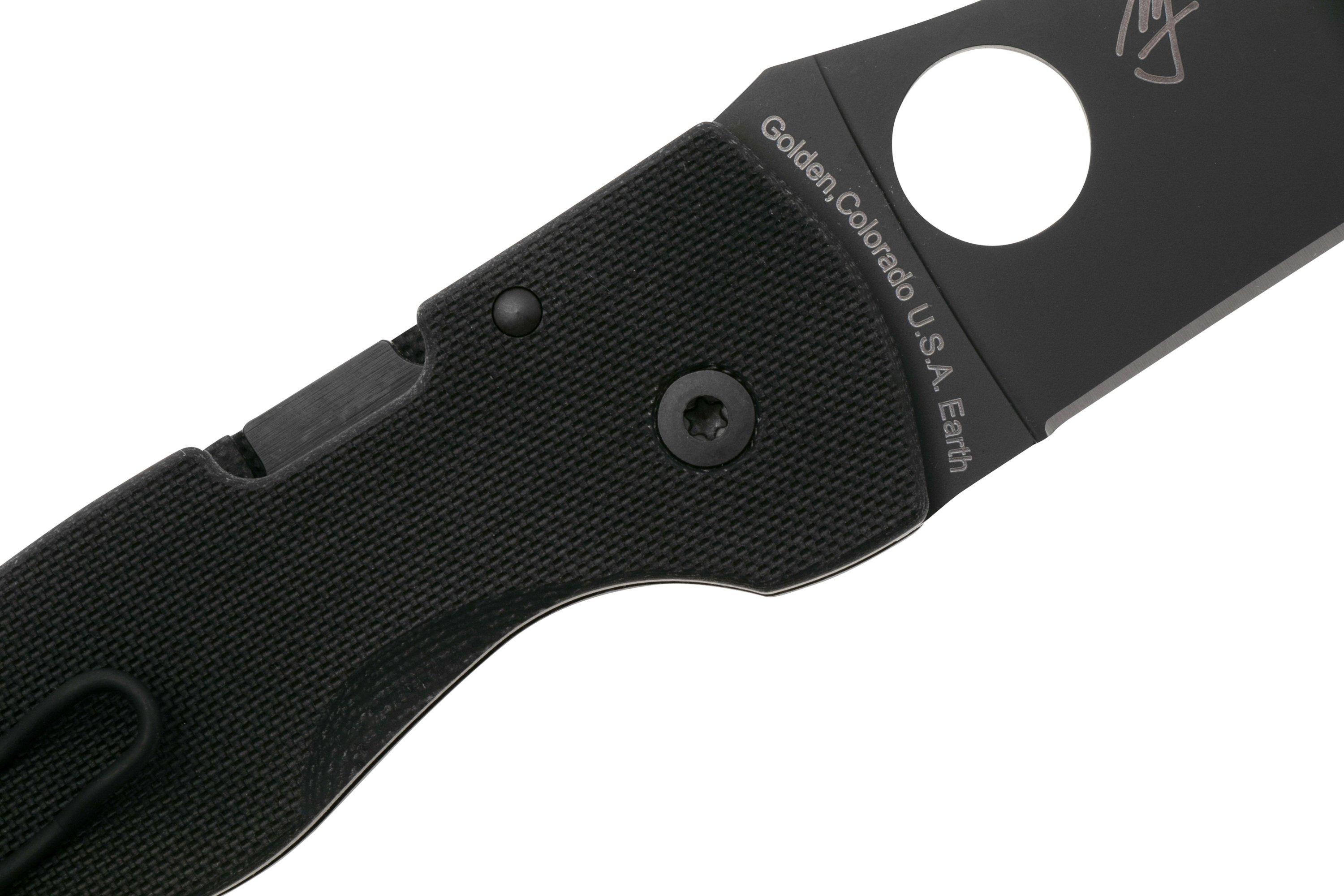 Spyderco MicroJimbo Black C264GPBK Black G10, zakmes, Michael Janich ...