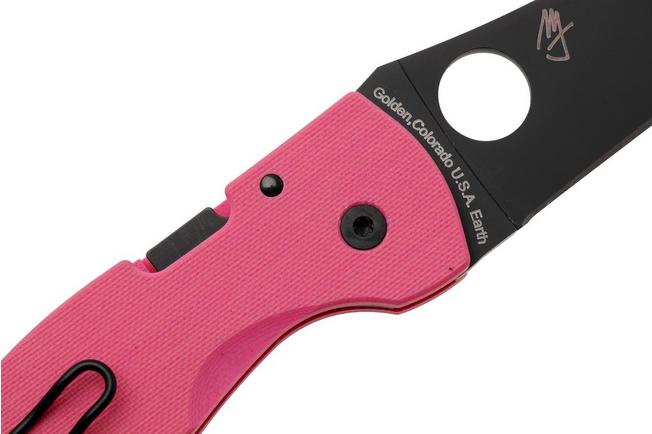 Imagen para pyderco MicroJimbo Black DLC CPM S30V C264GPNBKP Pink G10, Sprint Run navaja, diseño de Michael Janich