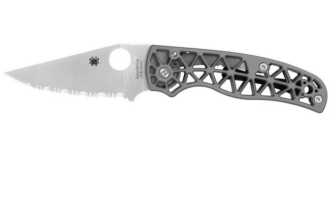 Image for Spyderco Edgerati C266ALS Aluminum, CPM S30V serrated pocket knife, Sal Glesser design