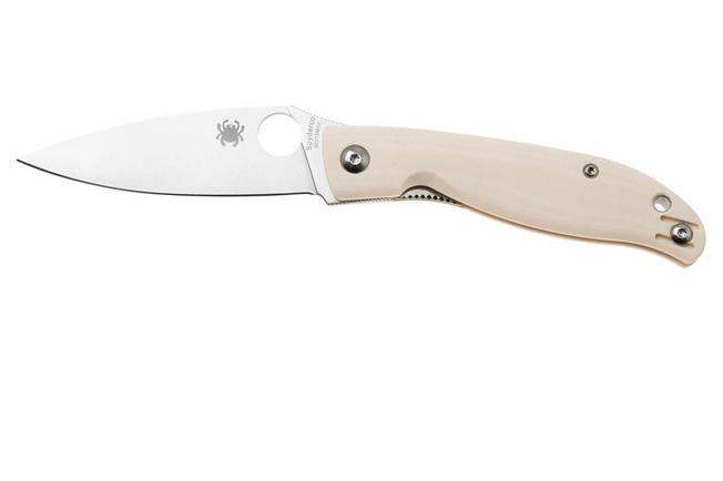Afbeelding voor Spyderco Mantra 4 C274GWP Satin, 8Cr13MoV, White G10, zakmes, Eric Glesser design