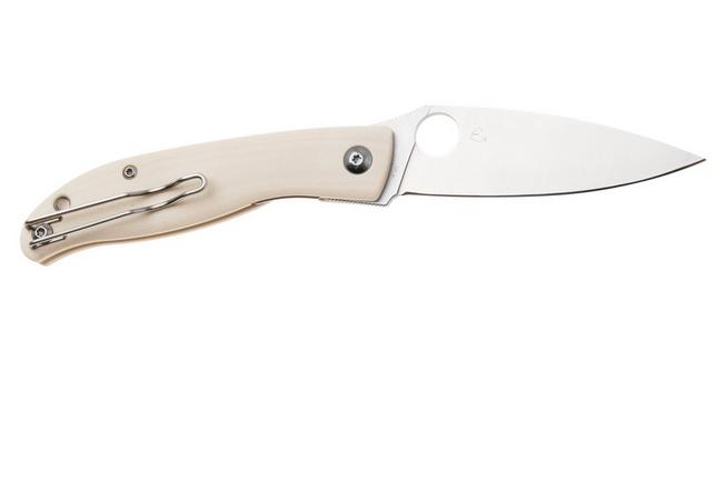 Afbeelding voor Spyderco Mantra 4 C274GWP Satin, 8Cr13MoV, White G10, zakmes, Eric Glesser design