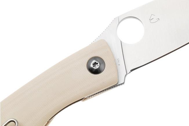 Afbeelding voor Spyderco Mantra 4 C274GWP Satin, 8Cr13MoV, White G10, zakmes, Eric Glesser design
