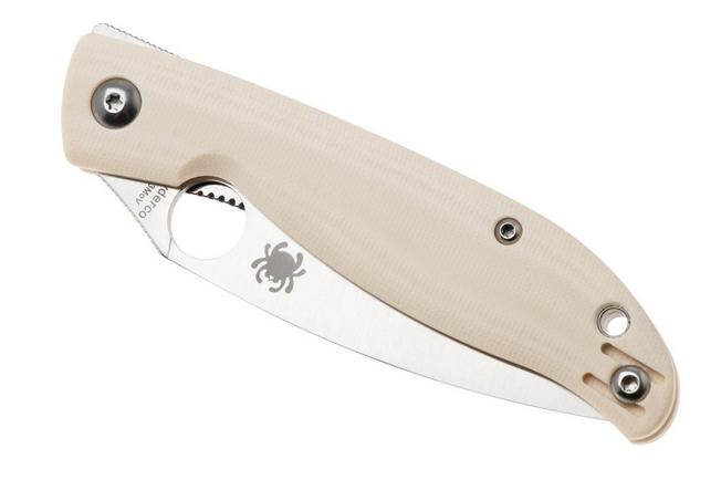 Afbeelding voor Spyderco Mantra 4 C274GWP Satin, 8Cr13MoV, White G10, zakmes, Eric Glesser design