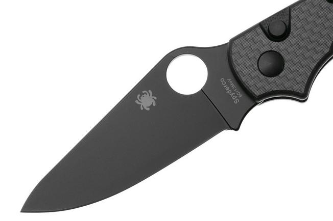 Afbeelding voor Spyderco ButtonUp C275CFPBK, Black Oxide 8Cr13MoV, Black Laminated G10/Carbon Fiber zakmes, Eric Glesser design