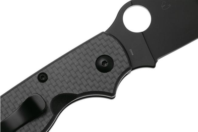 Afbeelding voor Spyderco ButtonUp C275CFPBK, Black Oxide 8Cr13MoV, Black Laminated G10/Carbon Fiber zakmes, Eric Glesser design