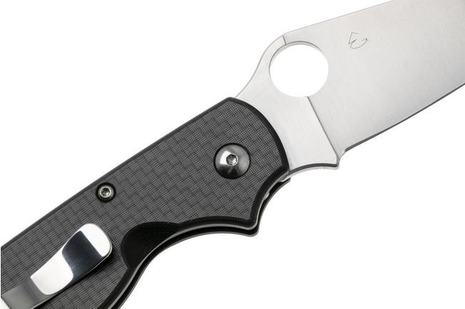 Afbeelding voor Spyderco ButtonUp C275CFP, Satin 8Cr13MoV, Black Laminated G10/Carbon Fiber zakmes, Eric Glesser design