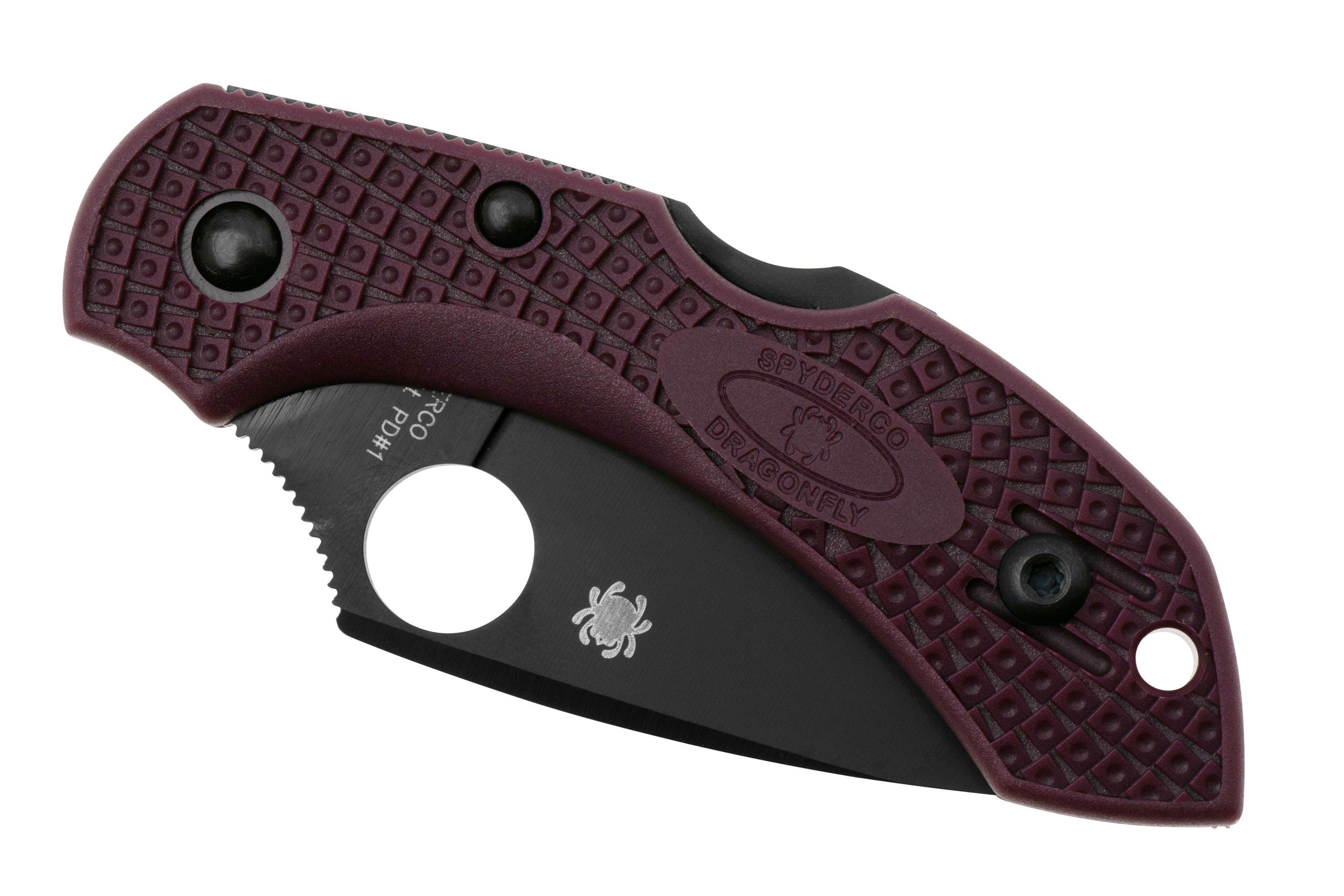 Spyderco Dragonfly 2 Micro-Melt PD#1 C28BGBKP2 Burgundy, Sprint Run ...