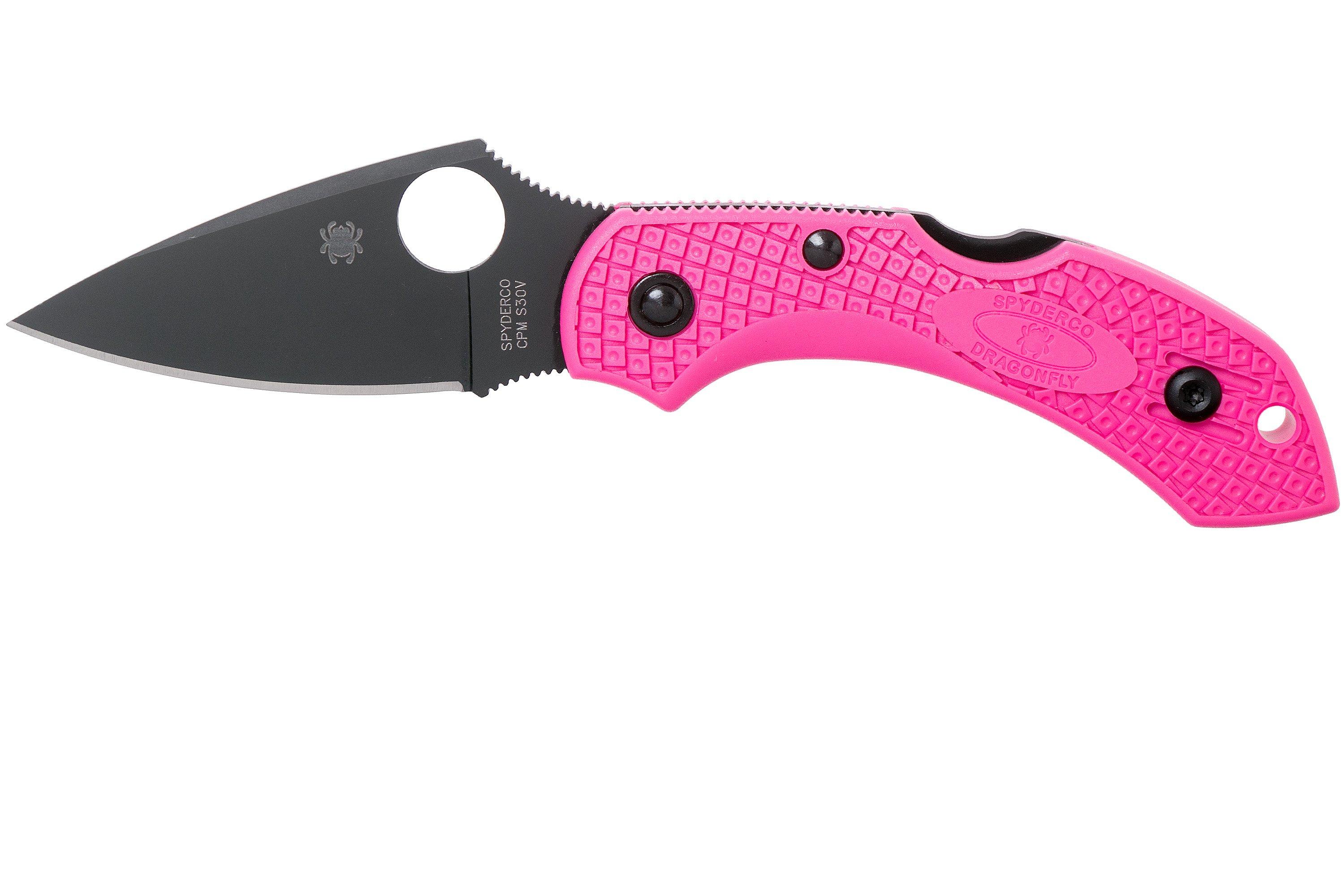 Spyderco Dragonfly 2 Pink Black S30V C28FPPNS30BK2 Pink Heals 