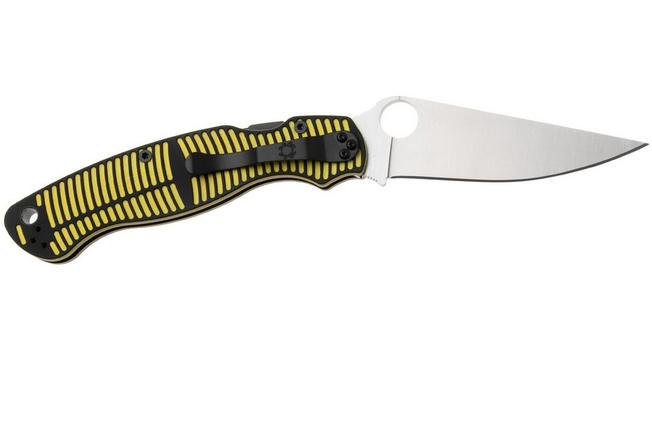 Afbeelding voor Spyderco Military 2 Salt C36GMCBKP2, Satin CPM MagnaCut, Yellow/Black G10 zakmes