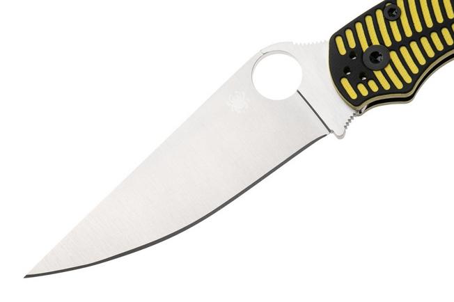 Afbeelding voor Spyderco Military 2 Salt C36GMCBKP2, Satin CPM MagnaCut, Yellow/Black G10 zakmes