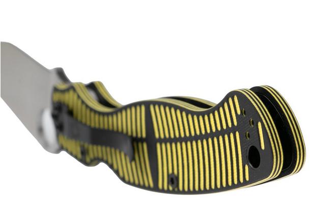 Afbeelding voor Spyderco Military 2 Salt C36GMCBKP2, Satin CPM MagnaCut, Yellow/Black G10 zakmes