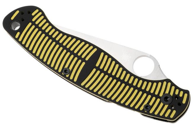 Afbeelding voor Spyderco Military 2 Salt C36GMCBKP2, Satin CPM MagnaCut, Yellow/Black G10 zakmes