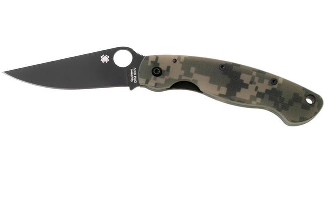 Image for Spyderco Military Camo Black C36GPCMOBK pocket knife