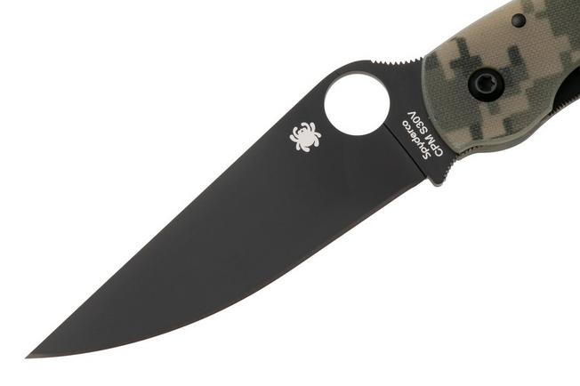 Image for Spyderco Military Camo Black C36GPCMOBK pocket knife