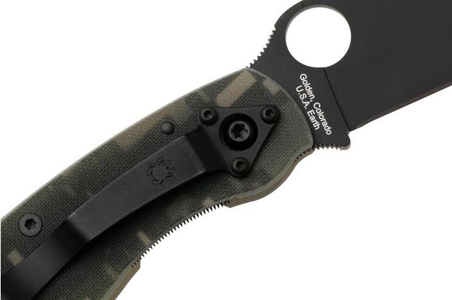 Image for Spyderco Military Camo Black C36GPCMOBK pocket knife