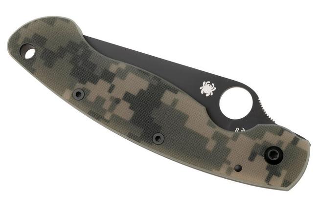 Image for Spyderco Military Camo Black C36GPCMOBK pocket knife