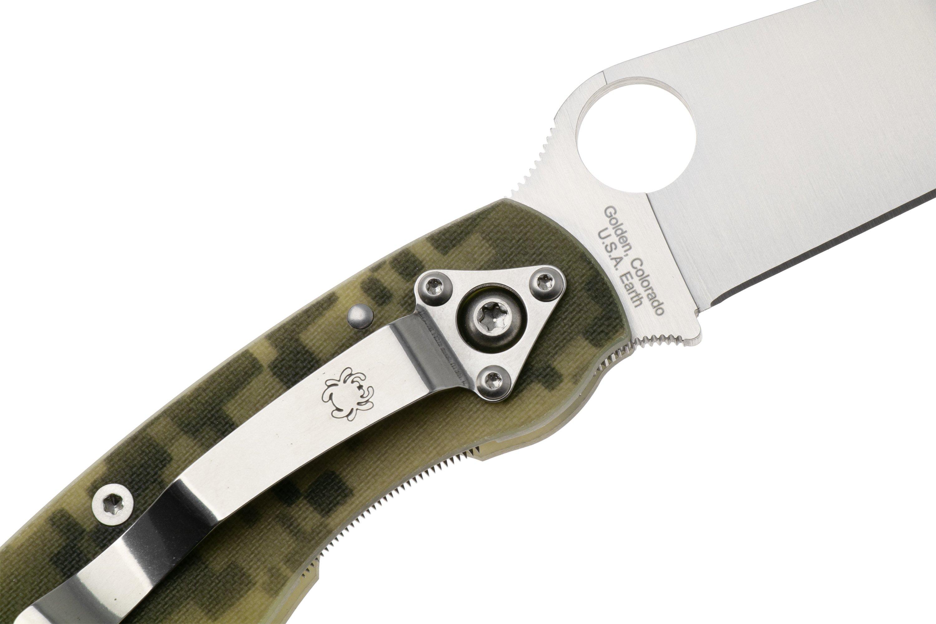 Spyderco Military Camo C36GPCMO pocket knife | Advantageously