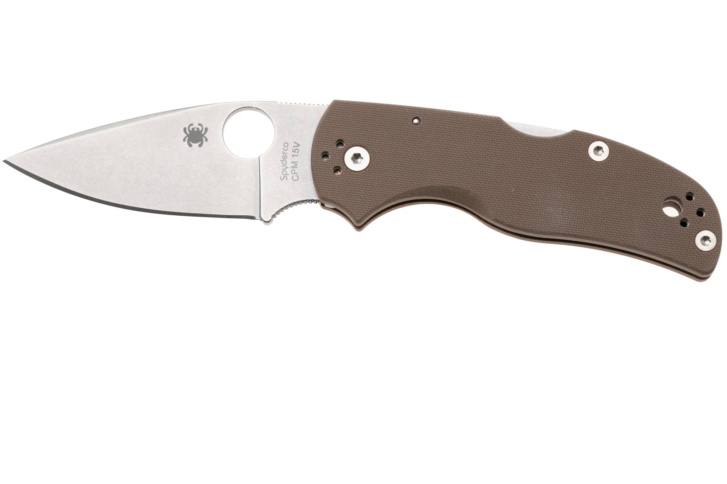 Spyderco Native 5 CPM 15V C41GPBN15V5 Brown G10, Sprint Run pocket