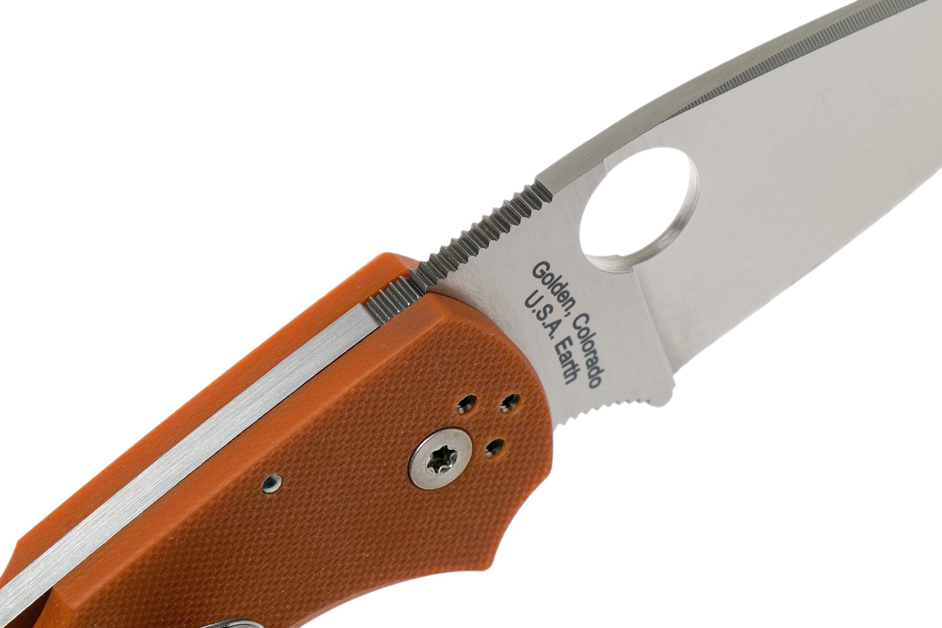 Spyderco Native 5 REX45 Burnt Orange G10 C41GPBORE5 Sprint Run