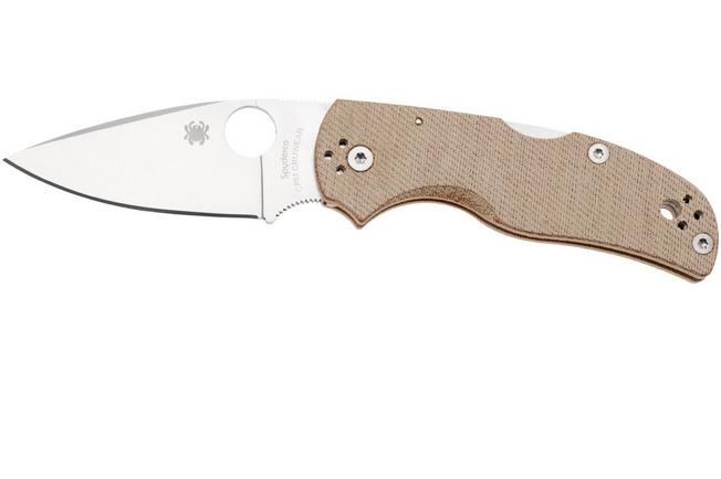 Bild für Spyderco Native 5 C41MPCW5, Satin CPM Cru-Wear, Brown Canvas Micarta Taschenmesser