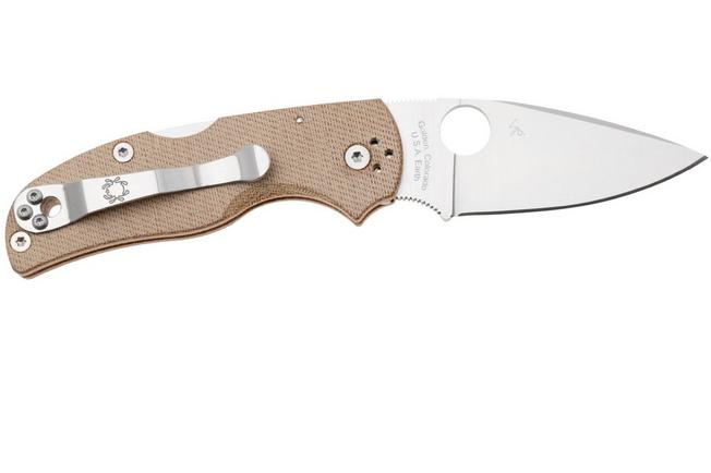 Bild für Spyderco Native 5 C41MPCW5, Satin CPM Cru-Wear, Brown Canvas Micarta Taschenmesser