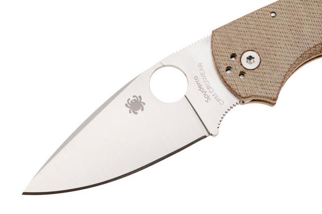 Bild für Spyderco Native 5 C41MPCW5, Satin CPM Cru-Wear, Brown Canvas Micarta Taschenmesser