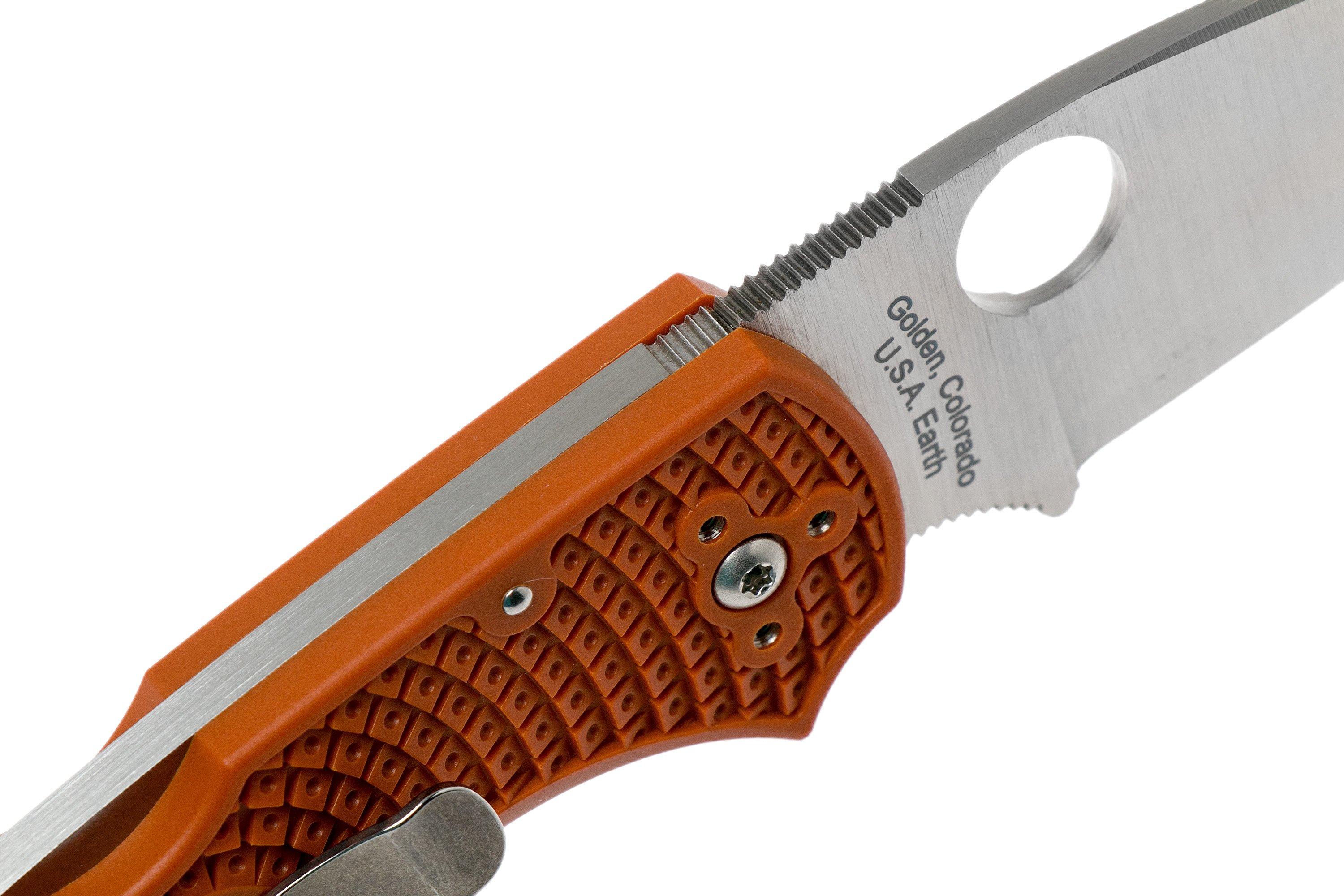 Spyderco Native 5 REX45 Burnt Orange FRN C41PBORE5 Sprint Run