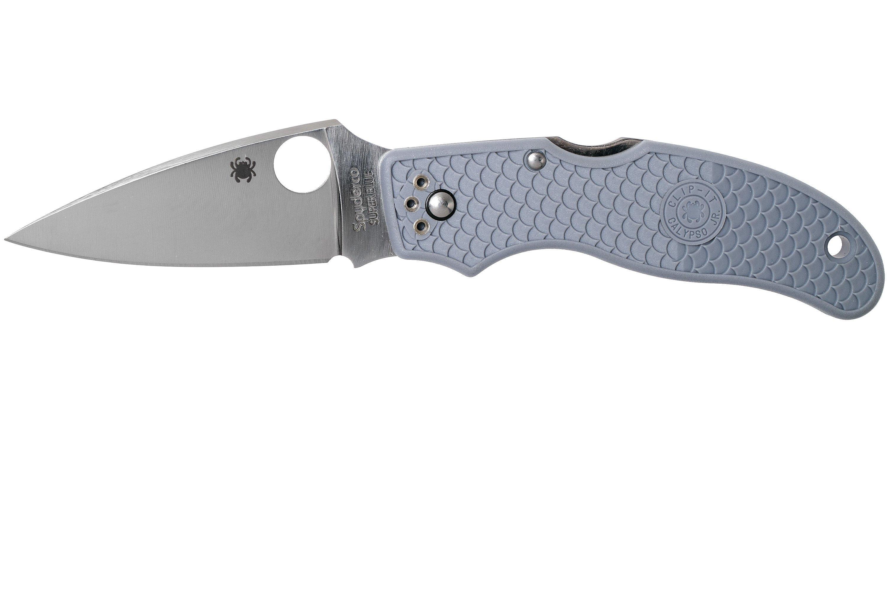 Spyderco Calypso Jr. Super Blue C52FPGYE Sprint Run pocket knife