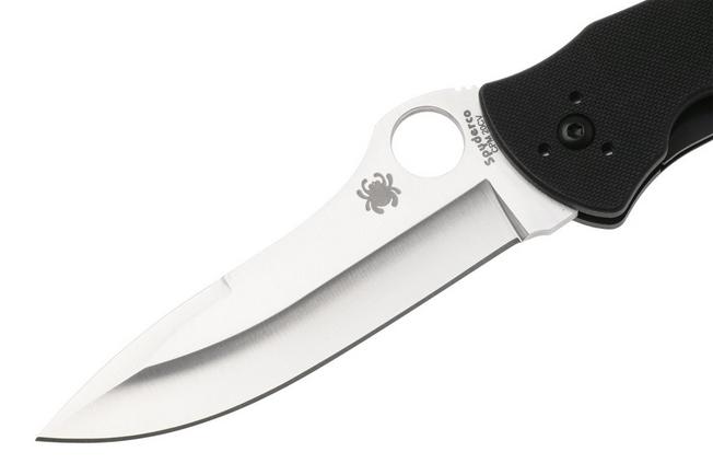 Image for Spyderco Starmate C55G20CVP Satin CPM 20CV, Black G10, Sprint Run pocket knife, Bob Terzuola design
