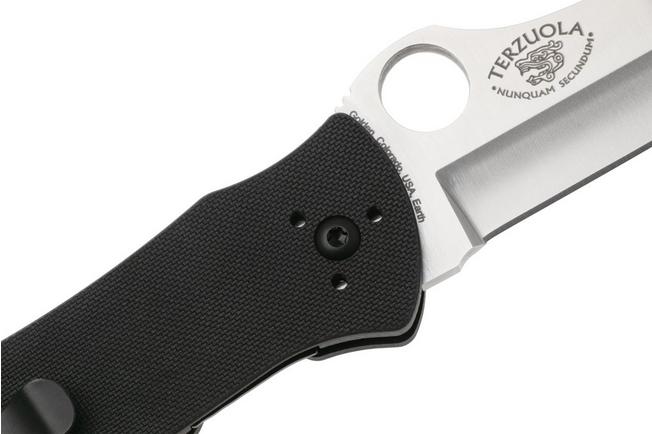 Image for Spyderco Starmate C55G20CVP Satin CPM 20CV, Black G10, Sprint Run pocket knife, Bob Terzuola design