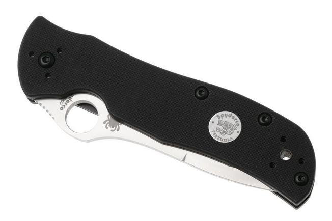Image for Spyderco Starmate C55G20CVP Satin CPM 20CV, Black G10, Sprint Run pocket knife, Bob Terzuola design