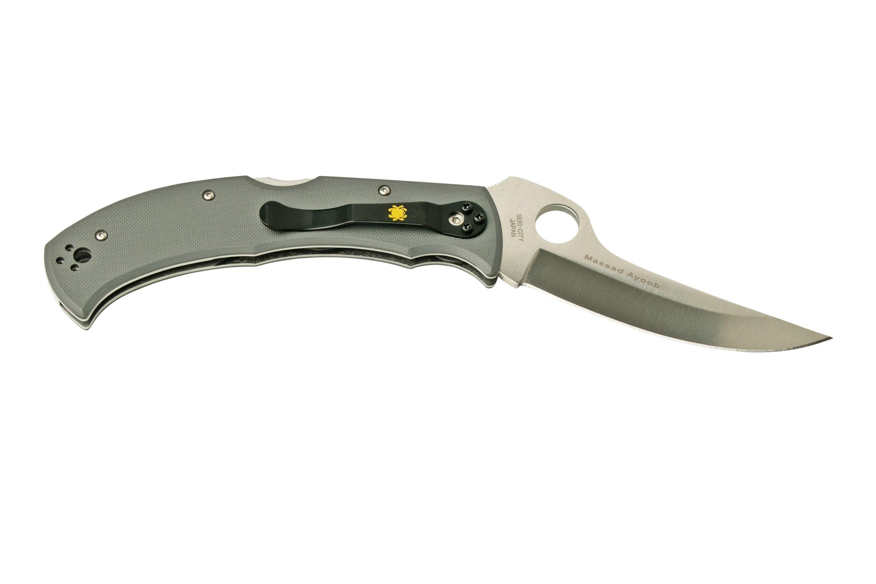 Spyderco Massad Ayoob CruWear, Plain, Grey G10 C60GPGY Sprint Run 2022